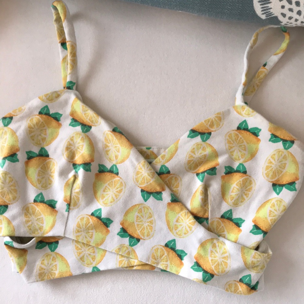 Kimchi Blue Lemon Wrap Top